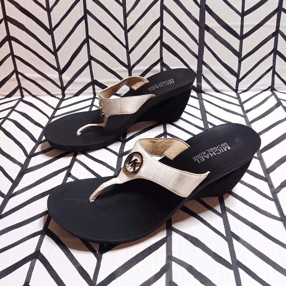 MICHAEL Michael Kors Shoes - Michael Kors Wedge Medallion Sandals.